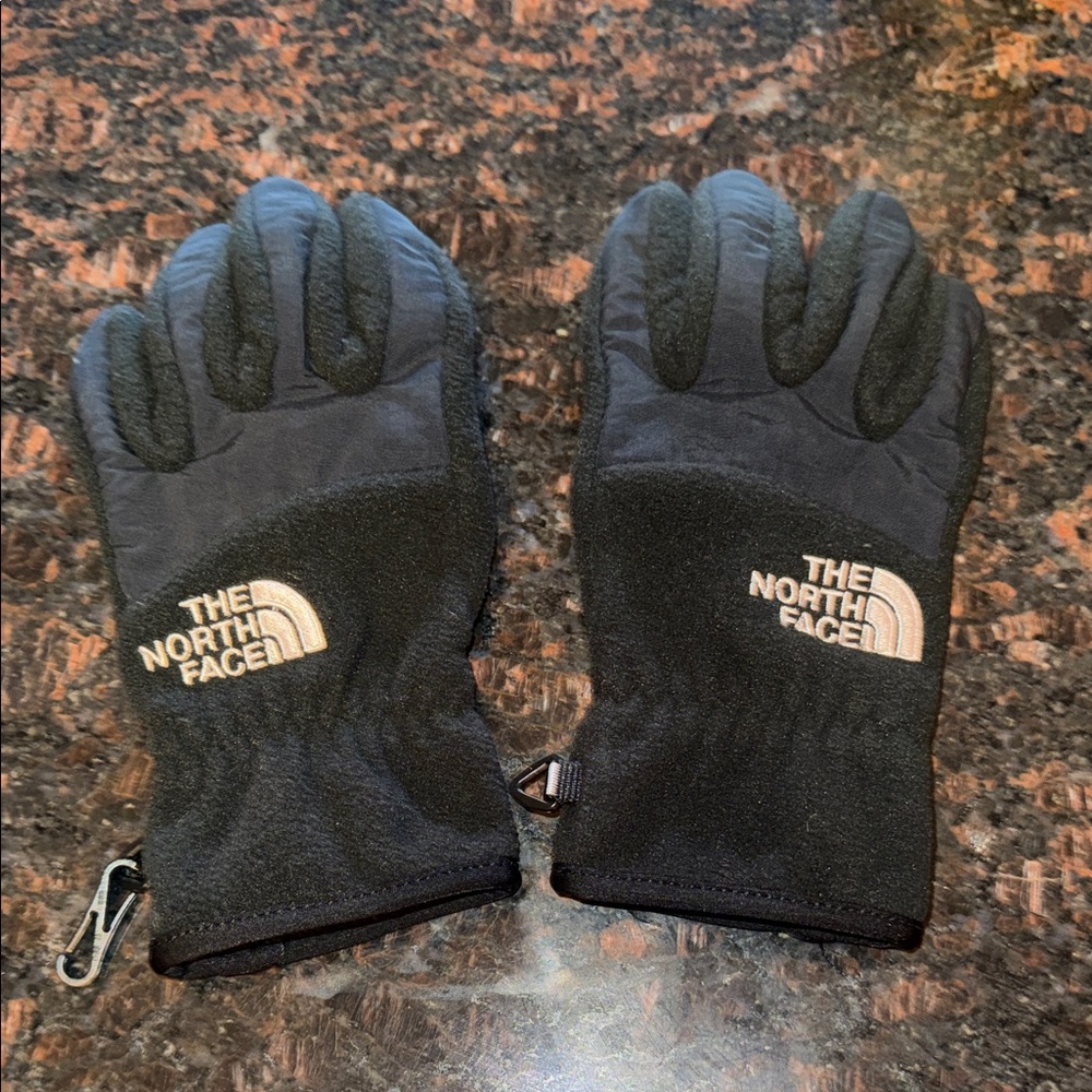 The North Face Boys Size 10/12 Black Fleece Winter Gloves